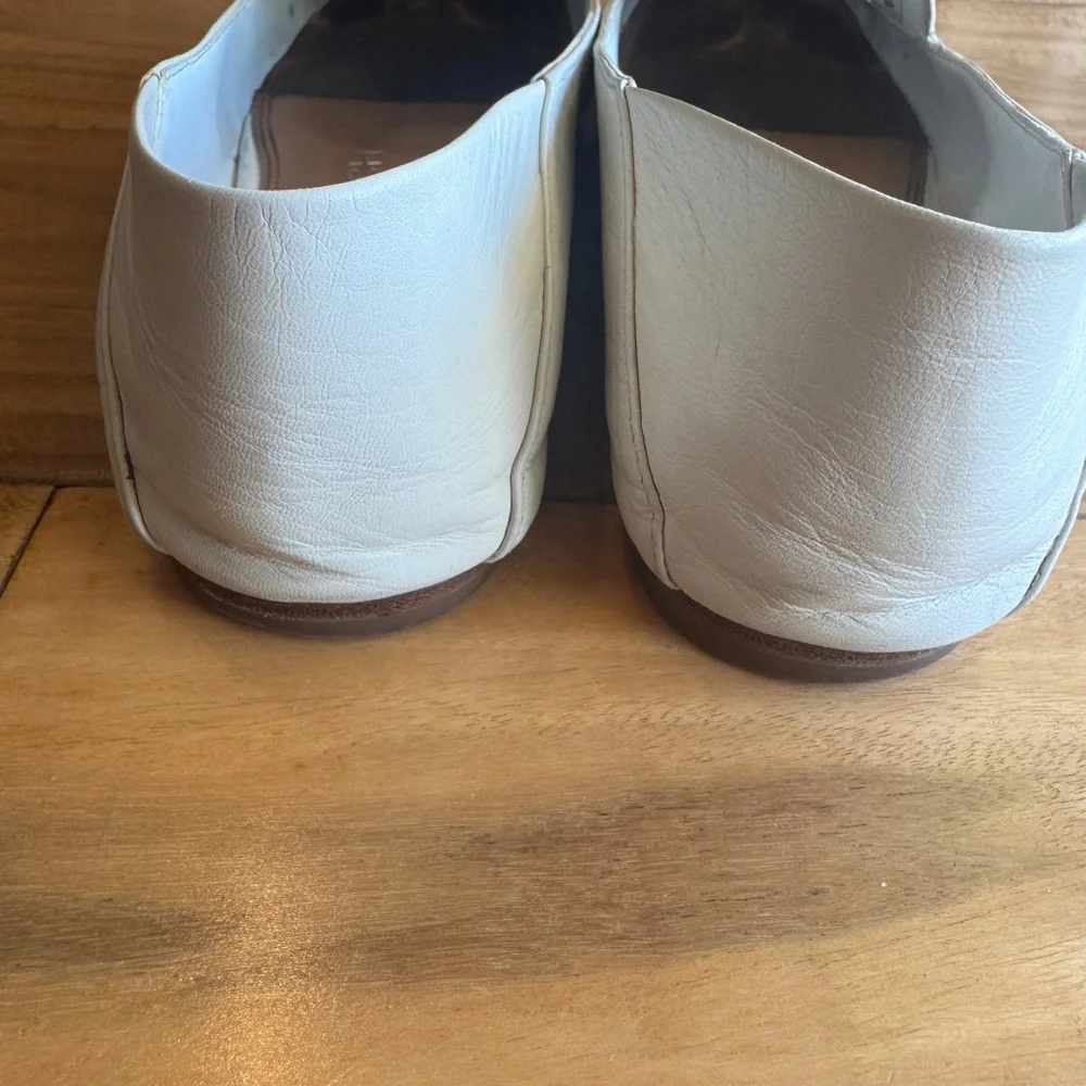 Tory Burch Cream Perforated Leather Loafers with Bow - Picture 7 of 7
